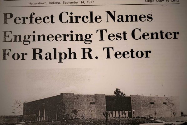 Perfect Circle Names Test Center for Ralph R Teetor in 1977