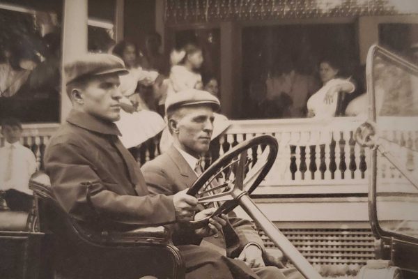 Ralph in car with Dan, John Teetor 1920's