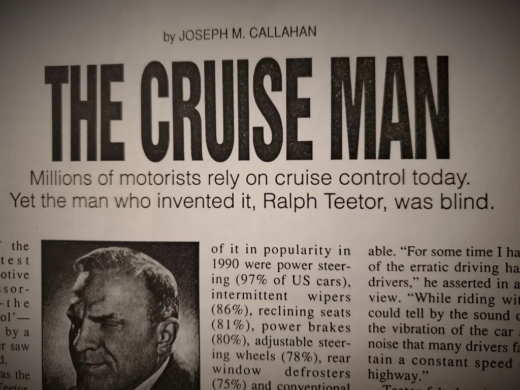 Inventing the Cruise Control