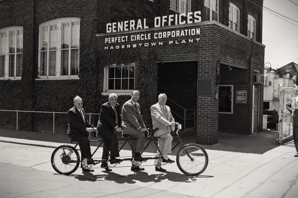 Ralph, Don, Lothair 
      Teetor with Bill 
       Prosser - 1957